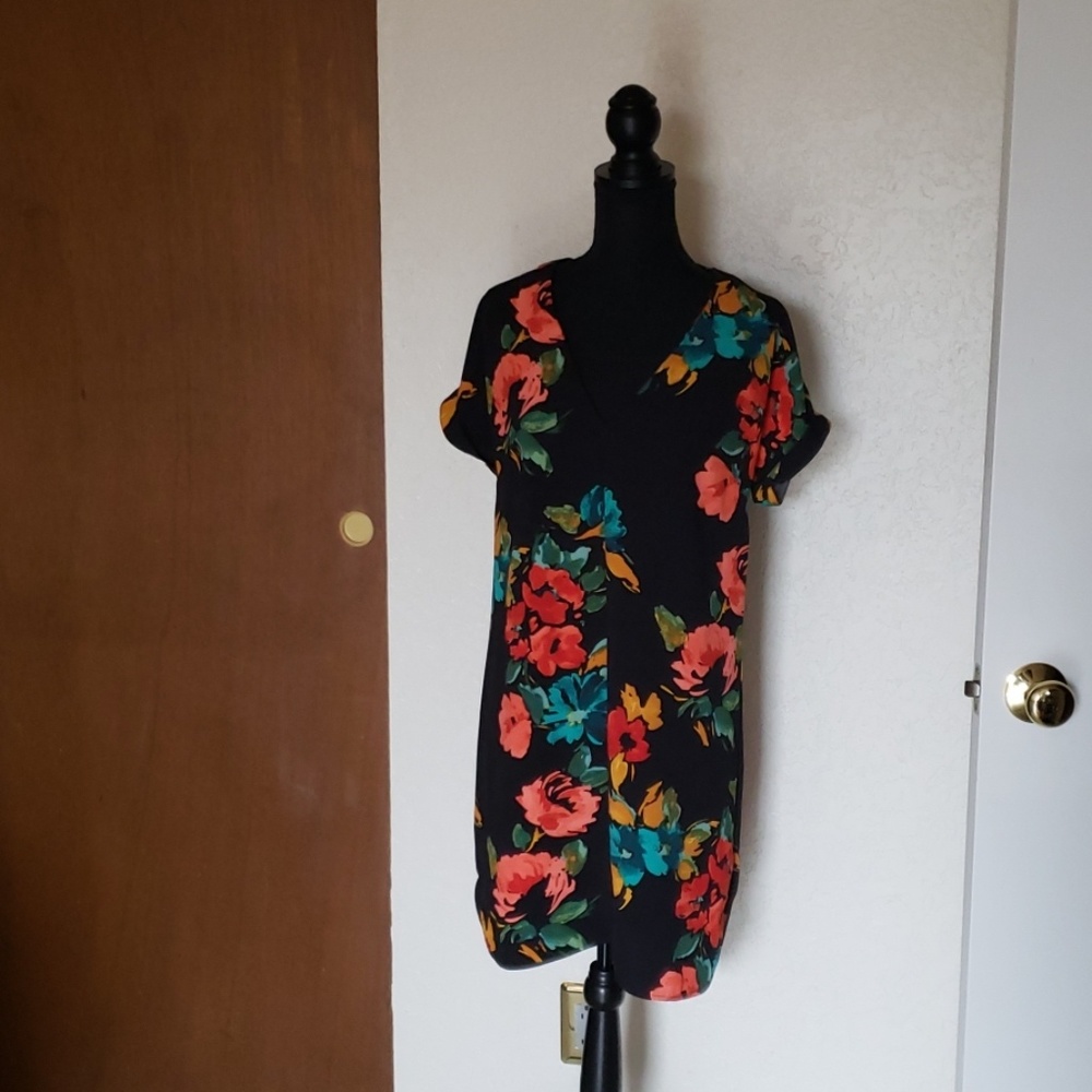 Simple watercolor floral dress